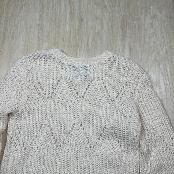 Abercrombie & Fitch Alpaca Blend Ivory Crew Neck Cozy Pullover Sweater Medium - Picture 12 of 13